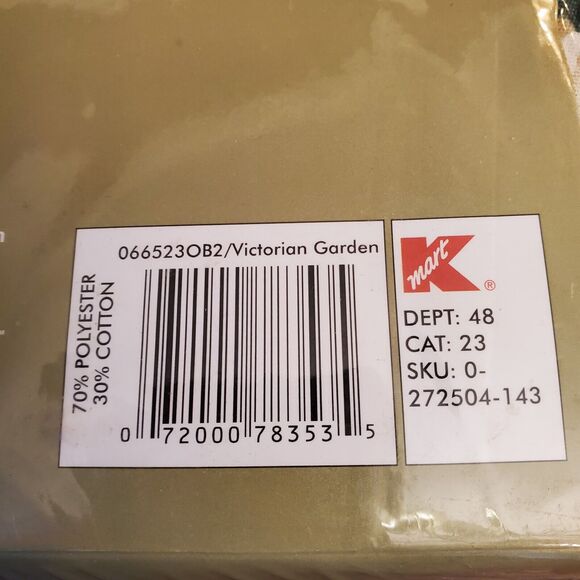 Vtg Home Essentials NEW Floral Cotton Blend Oblong 60x102" Fabric Tablecloth NWT - Picture 10 of 12